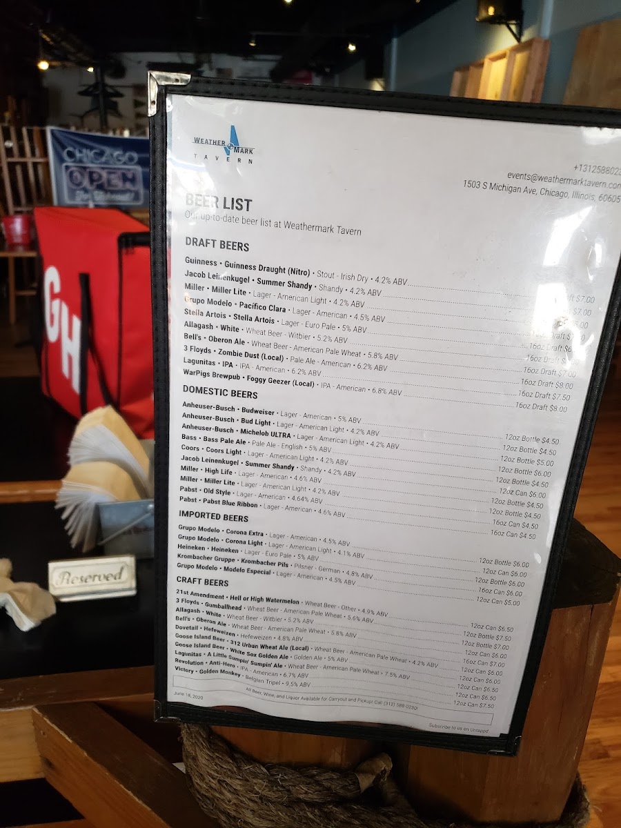 Weather Mark Tavern Menu - Image 3